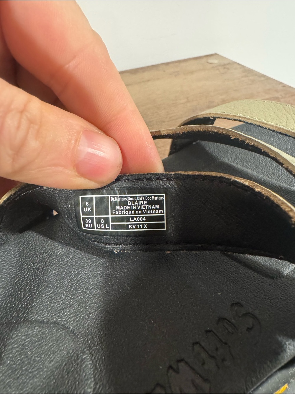 Dr. Martens Olive Green Leather Platform Sandals - Picture 7 of 7